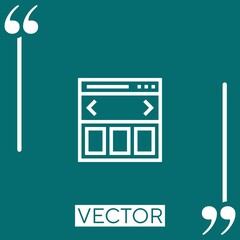 Poster - browser   vector icon Linear icon. Editable stroke line