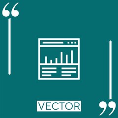 Poster - browser   vector icon Linear icon. Editable stroke line