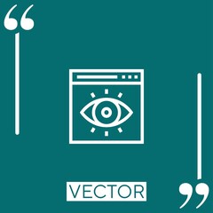 Poster - browser   vector icon Linear icon. Editable stroke line