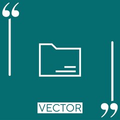 Poster - folder   vector icon Linear icon. Editable stroke line