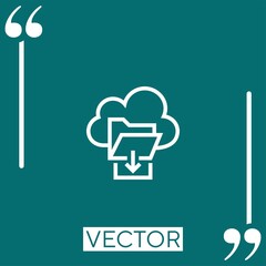 Poster - folder   vector icon Linear icon. Editable stroke line
