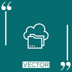 Poster - folder   vector icon Linear icon. Editable stroke line