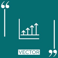 Poster - line chart vector icon Linear icon. Editable stroke line