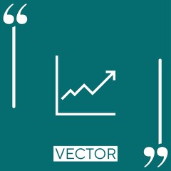 Poster - line chart   vector icon Linear icon. Editable stroke line
