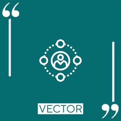 Poster - network vector icon Linear icon. Editable stroke line