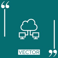Poster - networking   vector icon Linear icon. Editable stroke line