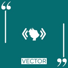 Poster - arrows vector icon Linear icon. Editable stroke line