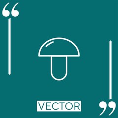 Poster - mushroom vector icon Linear icon. Editable stroke line