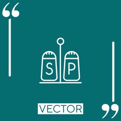 Poster - salt and pepper vector icon Linear icon. Editable stroke line