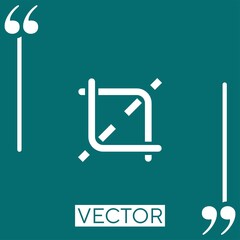 Poster - square vector icon Linear icon. Editable stroke line