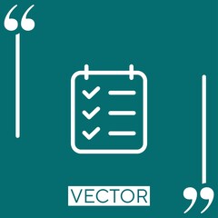 Poster - list vector icon Linear icon. Editable stroke line