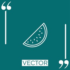 Poster - watermelon vector icon Linear icon. Editable stroke line