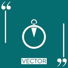 Poster - time vector icon Linear icon. Editable stroke line