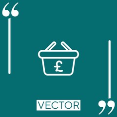 Poster - shopping basket   vector icon Linear icon. Editable stroke line