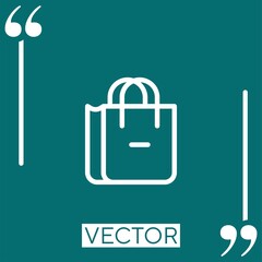 Poster - shopping bag    vector icon Linear icon. Editable stroke line