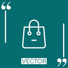 Poster - shopping bag    vector icon Linear icon. Editable stroke line