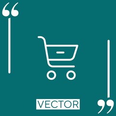 Poster - shopping cart    vector icon Linear icon. Editable stroke line