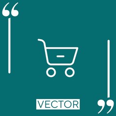Poster - shopping cart    vector icon Linear icon. Editable stroke line