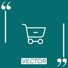 Poster - shopping cart    vector icon Linear icon. Editable stroke line