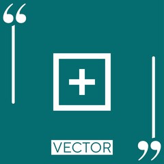 Poster - add vector icon Linear icon. Editable stroke line