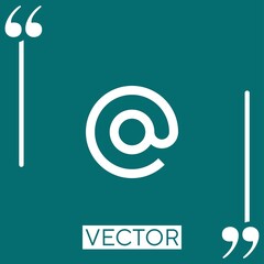 Poster - arroba vector icon linear icon. editable stroke line