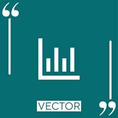 Poster - bar chart vector icon Linear icon. Editable stroke line