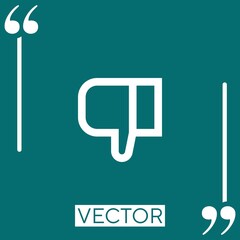 Poster - dislike vector icon Linear icon. Editable stroke line