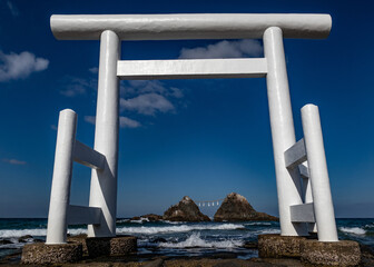 White Torii on the beach