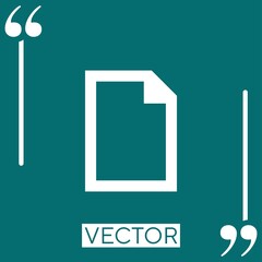 Poster - document vector icon Linear icon. Editable stroke line
