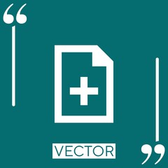 Poster - document   vector icon Linear icon. Editable stroke line