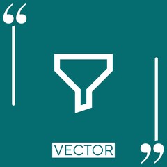 Poster - filter vector icon Linear icon. Editable stroke line