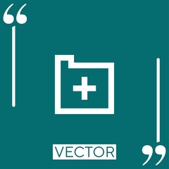 Poster - folder   vector icon Linear icon. Editable stroke line