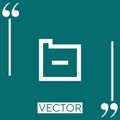 Poster - folder   vector icon Linear icon. Editable stroke line