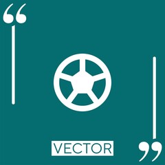 Poster - football vector icon Linear icon. Editable stroke line