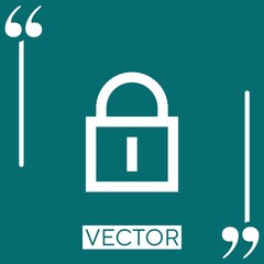 Poster - padlock vector icon Linear icon. Editable stroke line
