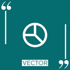 Poster - pie chart vector icon Linear icon. Editable stroke line