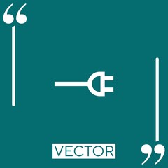 Poster - plug   vector icon Linear icon. Editable stroke line