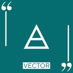 Poster - pyramid vector icon Linear icon. Editable stroke line