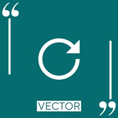 Poster - refresh vector icon Linear icon. Editable stroke line
