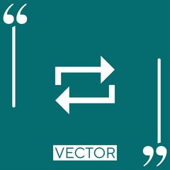 Poster - repeat vector icon Linear icon. Editable stroke line