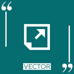 Poster - send vector icon Linear icon. Editable stroke line