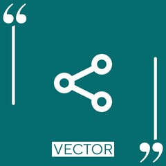 Poster - share vector icon Linear icon. Editable stroke line