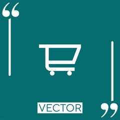 Poster - shopping cart vector icon Linear icon. Editable stroke line