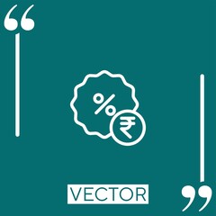 Poster - discount   vector icon Linear icon. Editable stroke line