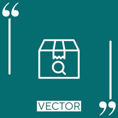 Poster - package   vector icon Linear icon. Editable stroke line