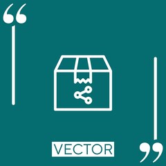 Poster - package   vector icon Linear icon. Editable stroke line