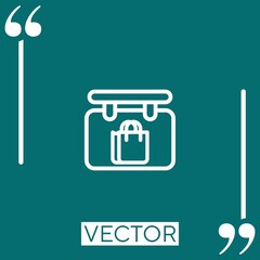 Poster - sign   vector icon Linear icon. Editable stroke line