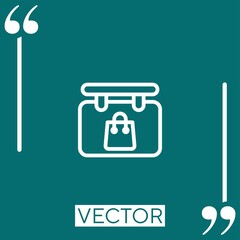 Poster - sign   vector icon Linear icon. Editable stroke line