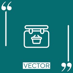 Poster - sign   vector icon Linear icon. Editable stroke line