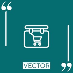 Poster - sign   vector icon Linear icon. Editable stroke line